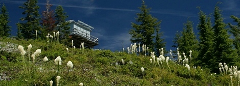 Fire Lookout on the summit of Bull of the Woods Mountain